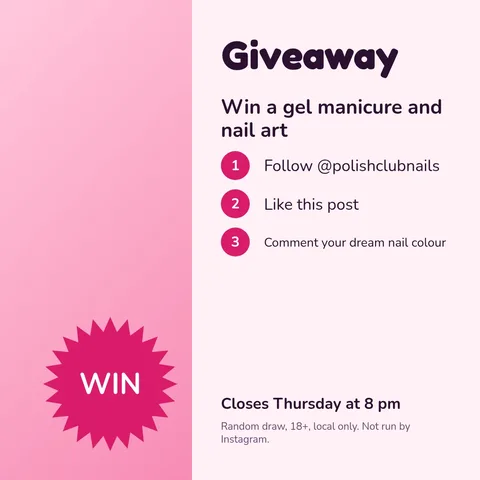 Nail giveaway – Instagram post template