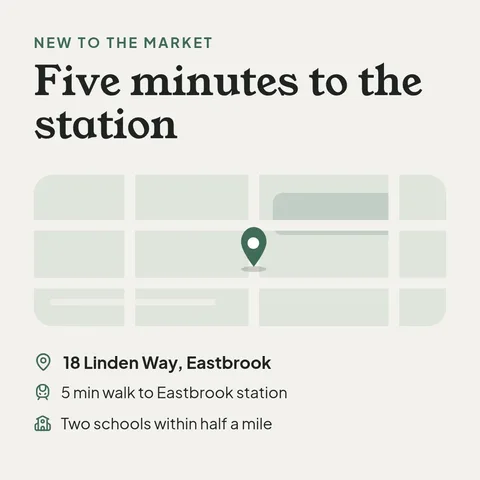 New listing location – Instagram post template