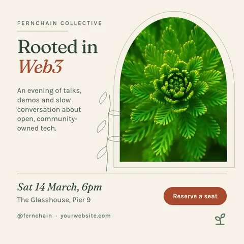 Fern Arch Meetup Window – Instagram post template