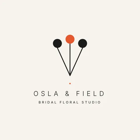 Three Stem Minimal Bouquet – Logo template