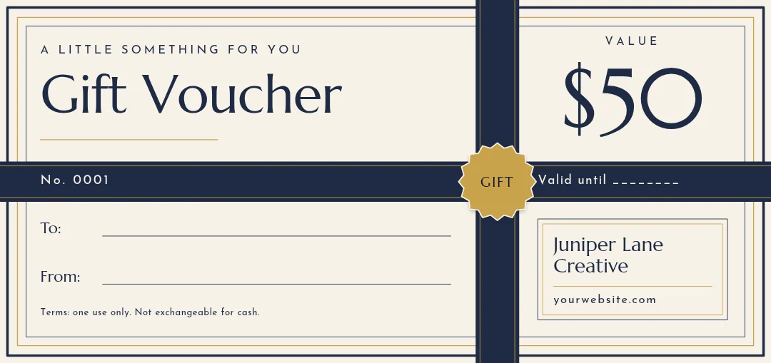 Ribbon Wrap Gallery Voucher – Gift voucher template