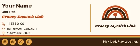 Sunset Stripe Bar Signature – Email signature template