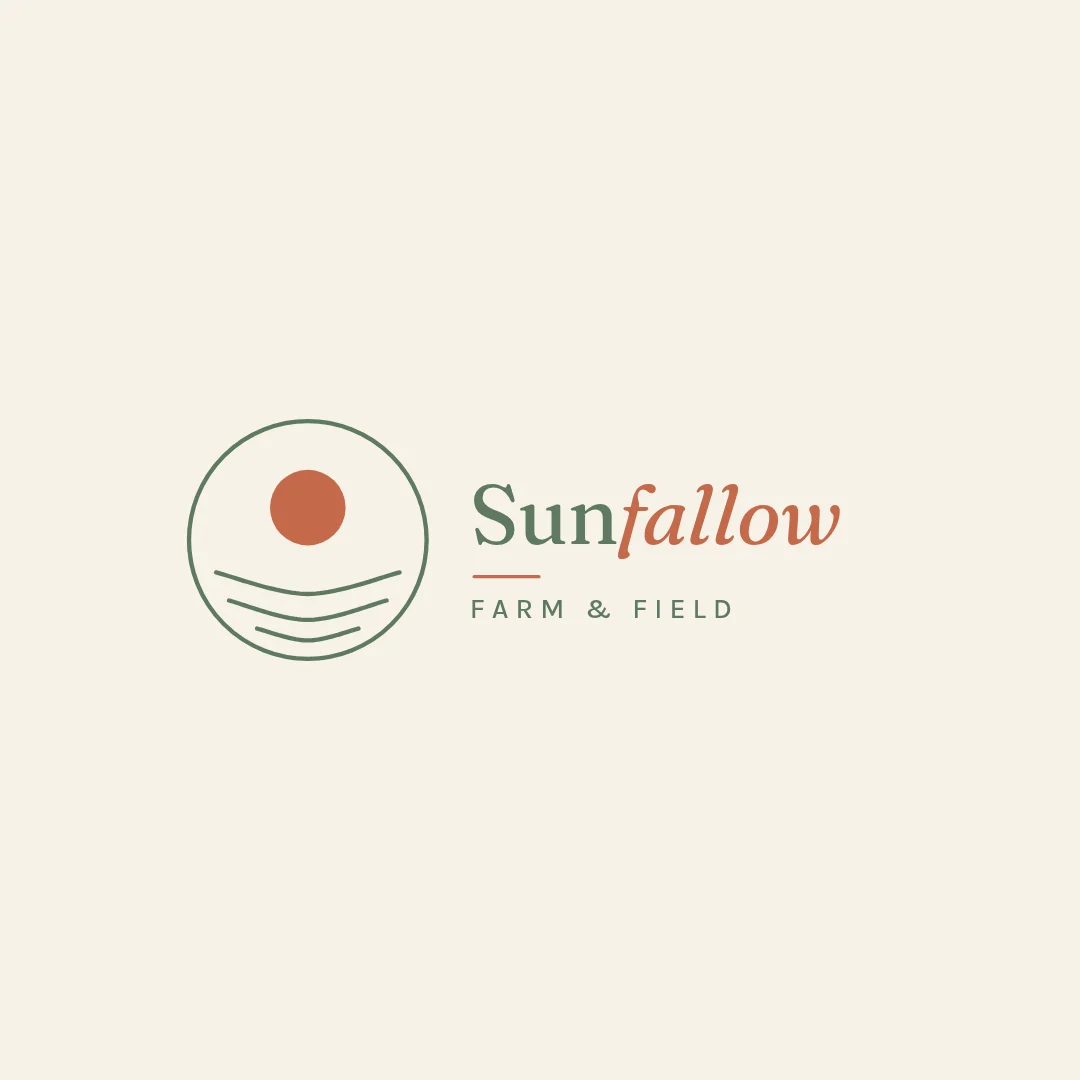 Sunfallow Field Line Logo – Logo template