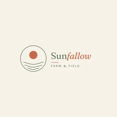 Sunfallow Field Line Logo – Logo template