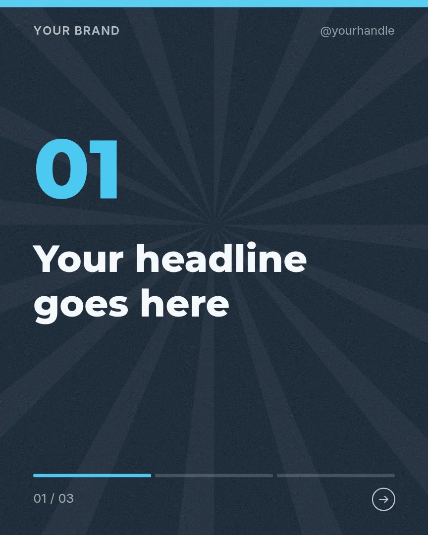 Midnight Blue – Instagram carousel template, page 1