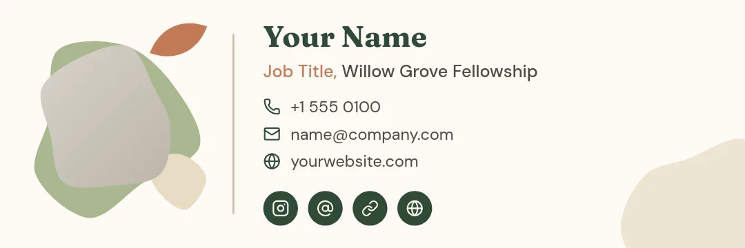 Willow Blob Faith Signature – Email signature template
