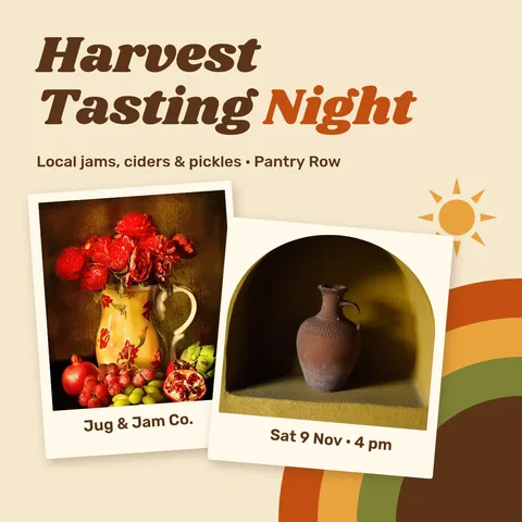 Stacked Prints Harvest Groove – LinkedIn post template