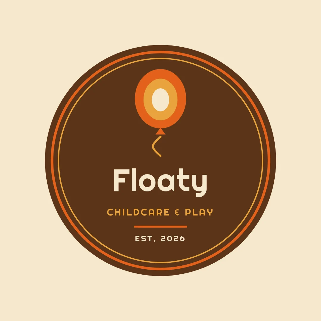Floaty Retro Balloon Badge – Logo template