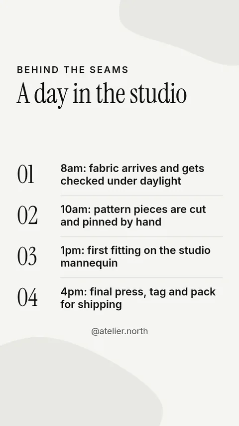 Studio Floor Diaries – Instagram story template