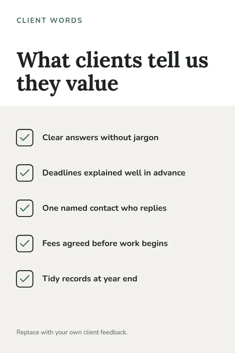 Client Words Checklist Pin – Pinterest pin template