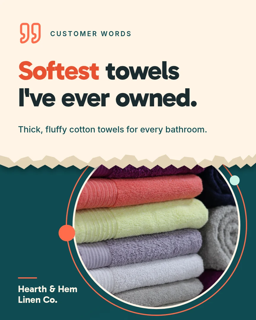 Torn Paper Towel Quote – Instagram post template