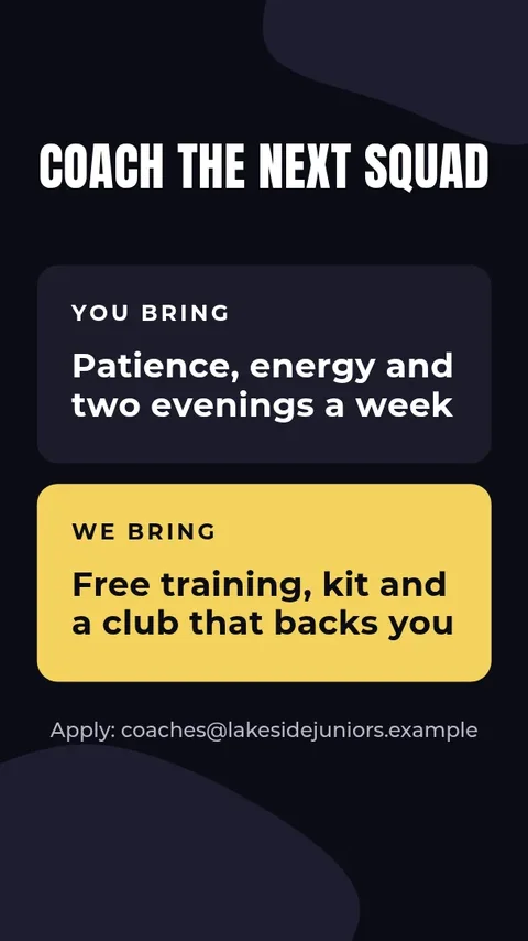 Coaches Wanted Story – Instagram story template
