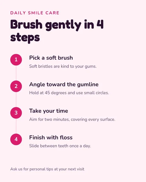 Gentle Brushing Steps – Instagram post template