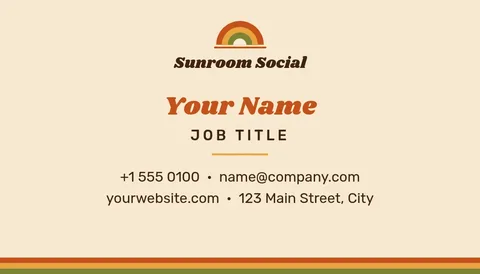 Golden Arcs Card – Business card template, 2 pages