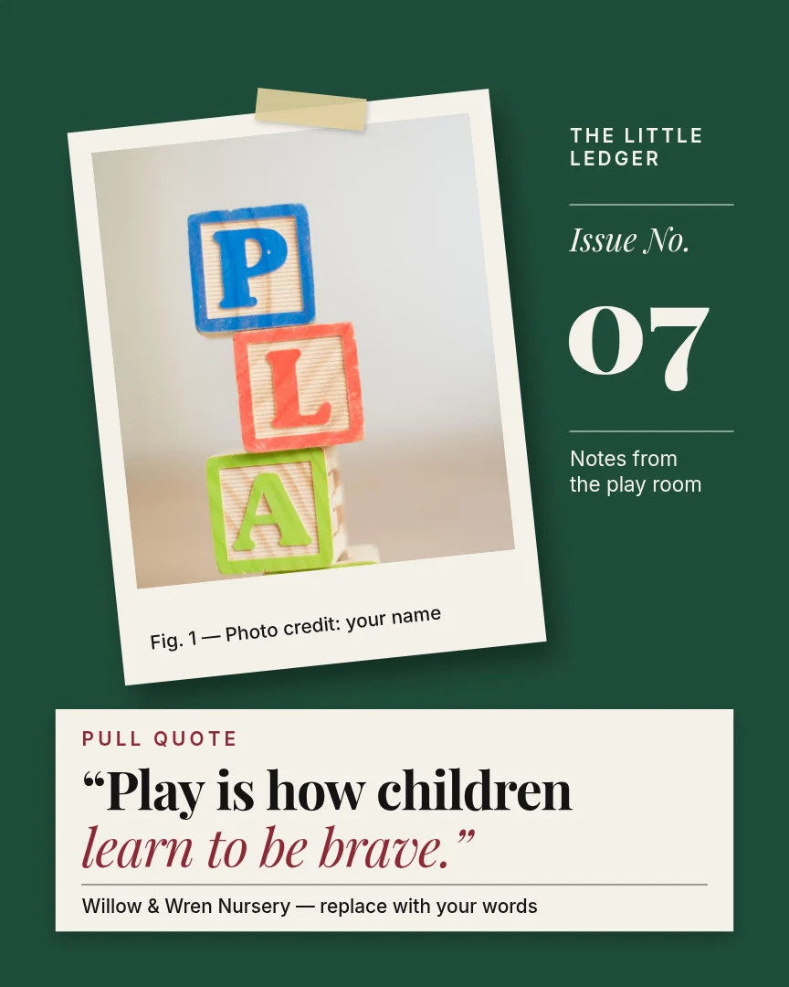Taped Poster Play Quote – Instagram post template