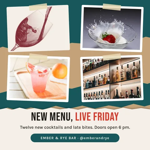 Torn Teal Cocktail Prints – Instagram post template