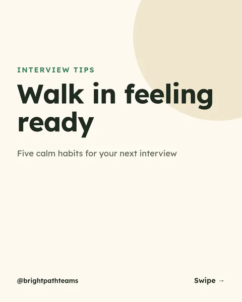 Interview Confidence Carousel – Instagram carousel template, 7 pages