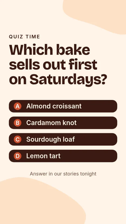 Guess the bake – Instagram story template