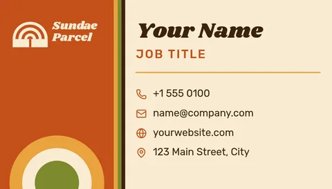 Sunny Rail Groove Card – Business card template, 2 pages