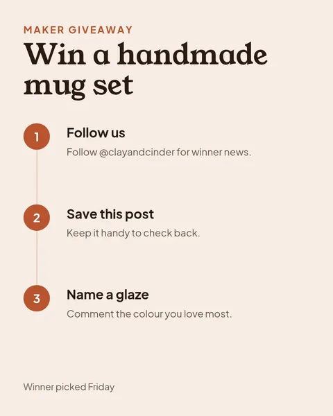Studio Shelf Giveaway Steps – Instagram post template