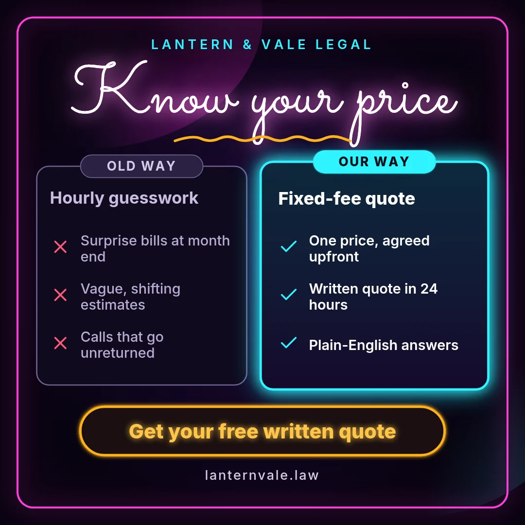 Neon Fixed-Fee Verdict Duel – LinkedIn post template