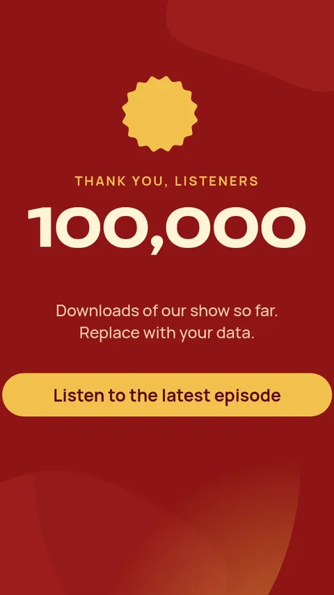 Show Milestone Big Number – Instagram story template