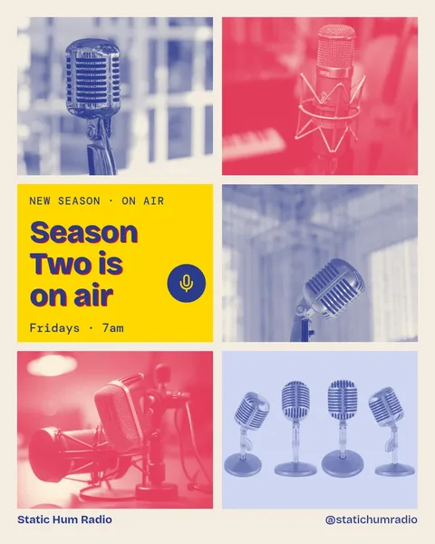 Static Hum Riso Grid – Instagram post template