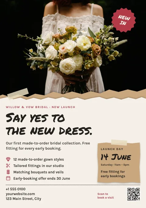 Torn Bouquet Launch Flyer – Flyer template