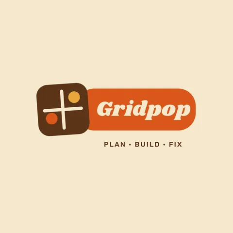 Gridpop Blueprint Pill Logo – Logo template