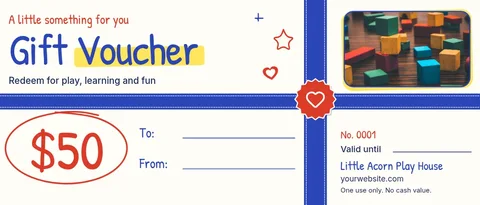 Scribble Ribbon Play Voucher – Gift voucher template