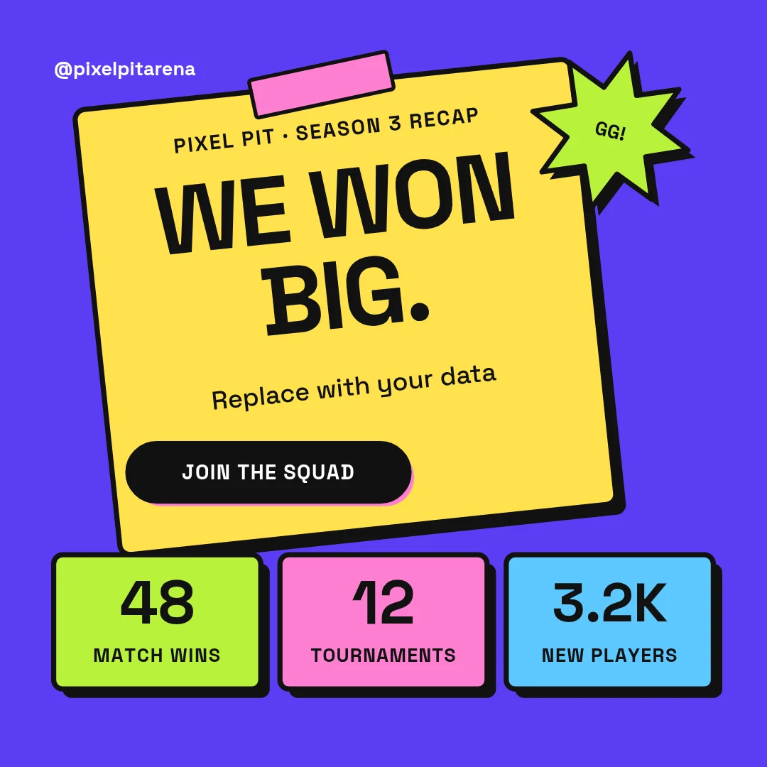 Season Recap Taped Scoreboard – LinkedIn post template