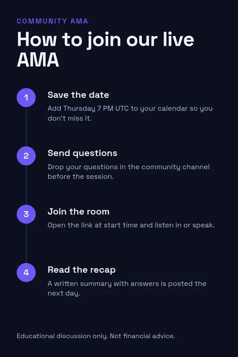Community AMA Night Steps – Pinterest pin template