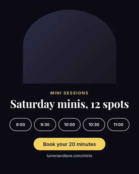 Mini Session Booking Story – Instagram post template