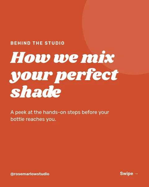 Peach Shade Mixing Studio Tour – Instagram carousel template, 6 pages