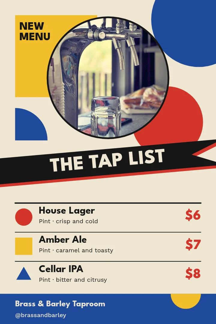 Swallowtail Tap List Bauhaus – Pinterest pin template