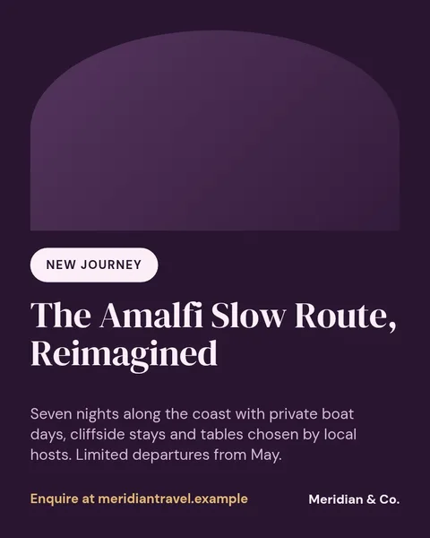 Arched Voyage Collection Launch – Instagram post template