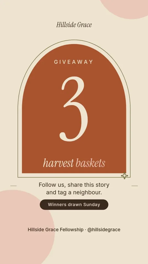 Three Baskets Arch Giveaway – Instagram story template