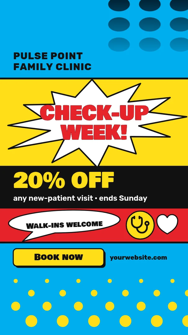 Bam Check-up Bands – Instagram story template