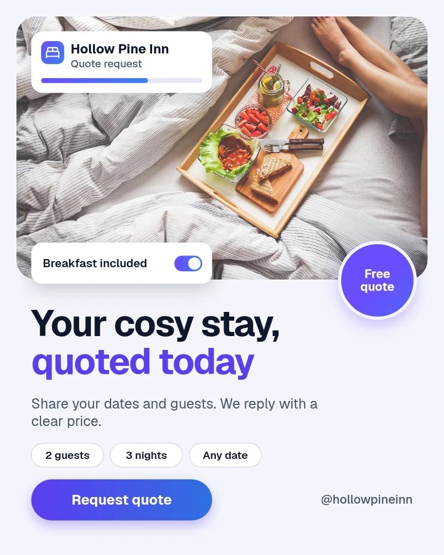 Seam Badge Stay Quote Card – Instagram post template