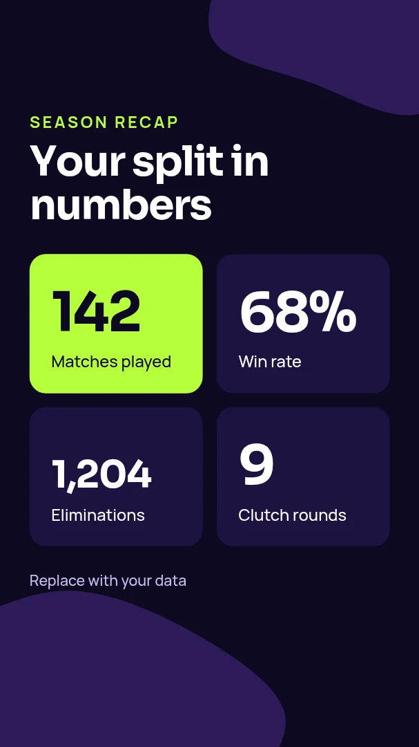 Season Stats Story – Instagram story template