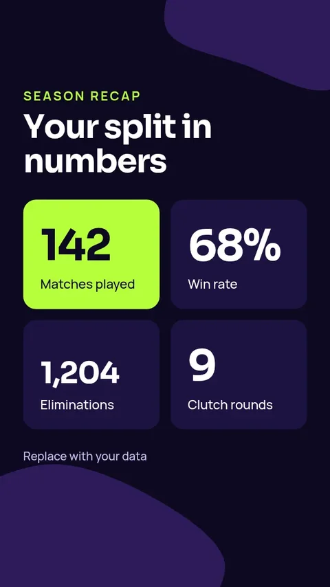 Season Stats Story – Instagram story template