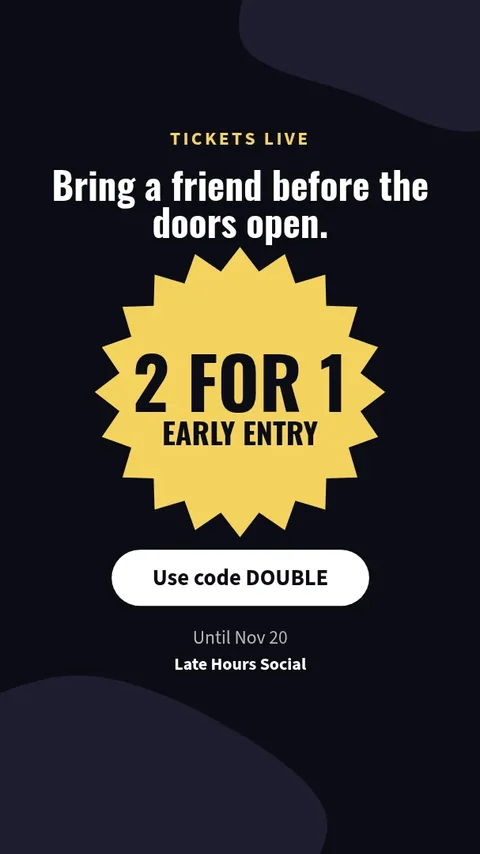 Midnight Gold Party Pass – Instagram story template
