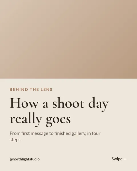 Behind The Lens Day – Instagram carousel template, 6 pages