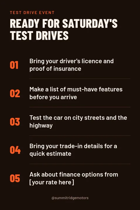 Test Drive Day Checklist – Pinterest pin template