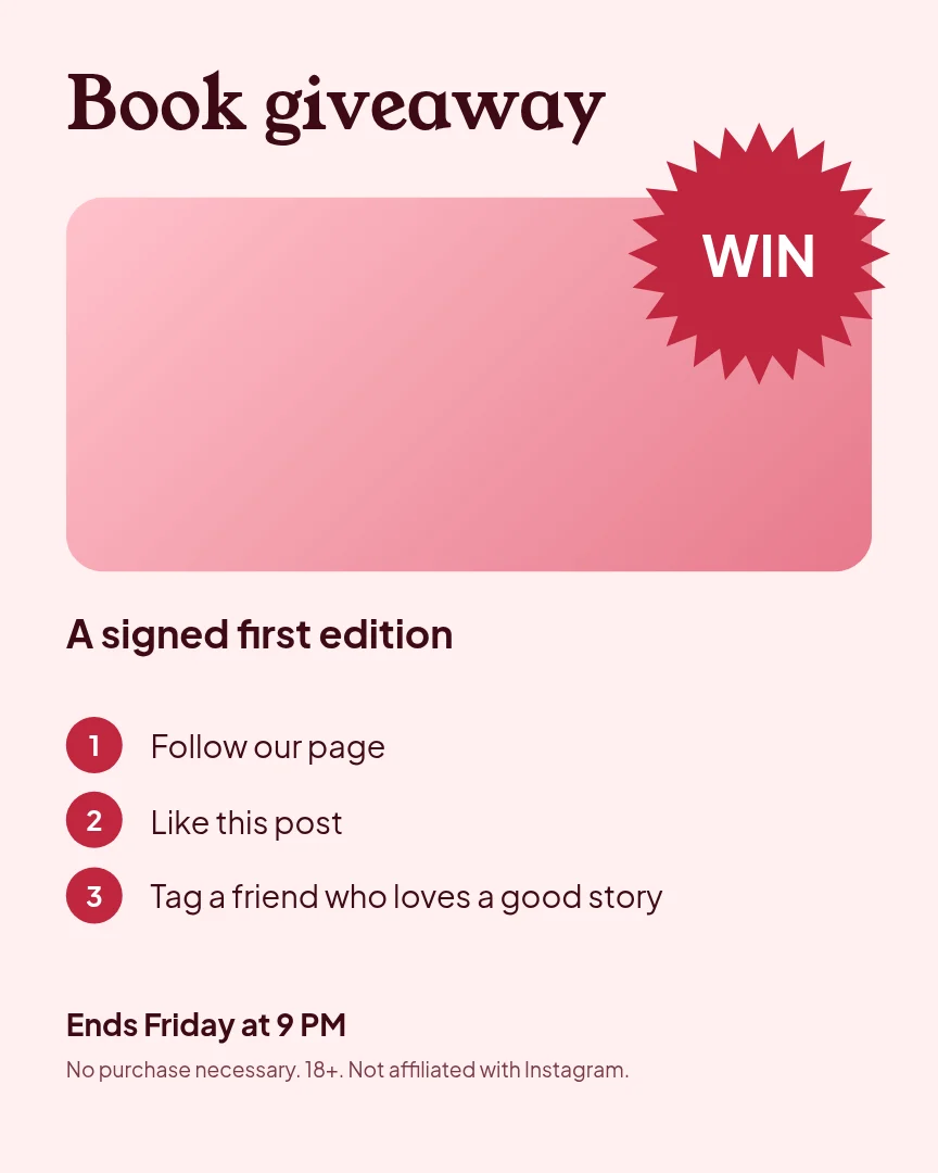 Signed Copy Giveaway – Instagram post template