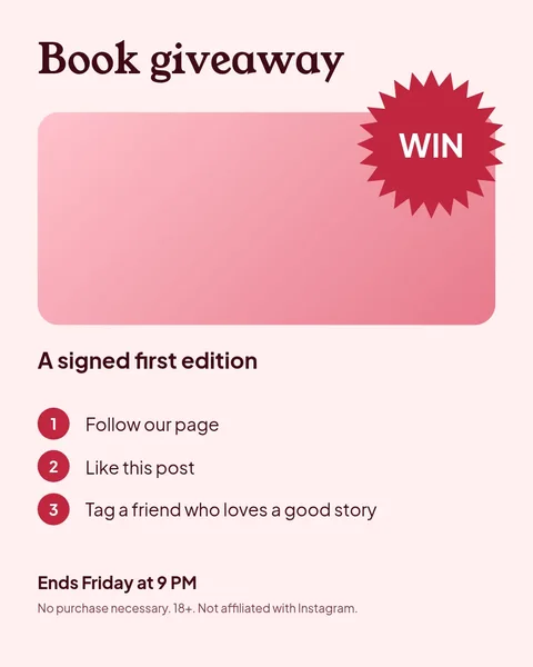 Signed Copy Giveaway – Instagram post template