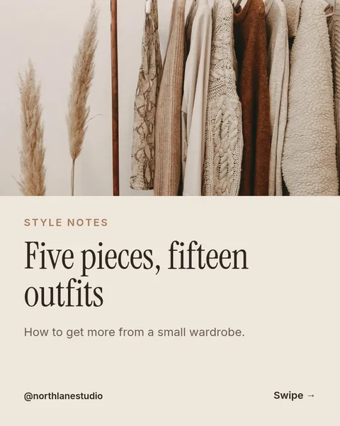 Style tips carousel – Instagram carousel template, 6 pages
