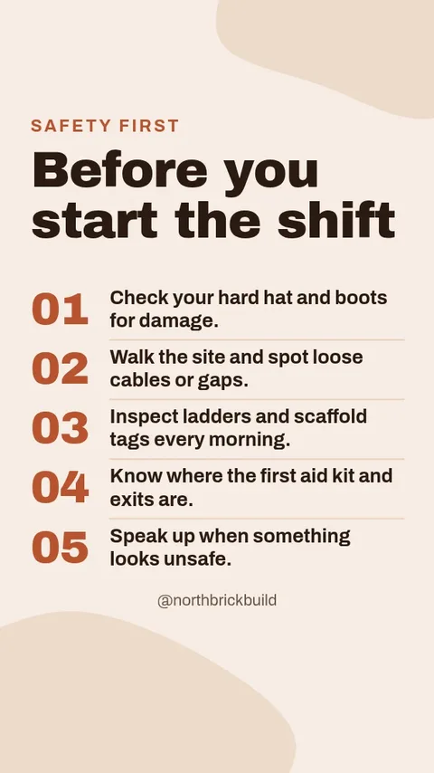 Site Safety Checklist Story – Instagram story template