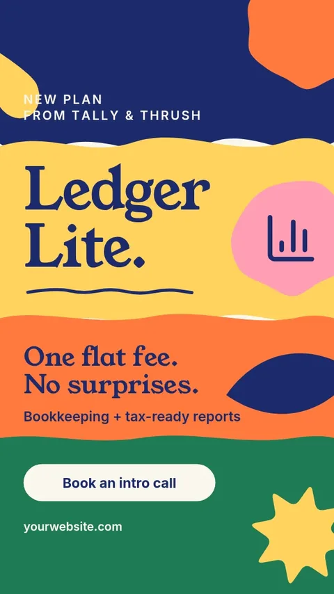 Wavy Ledger Band Launch – Instagram story template